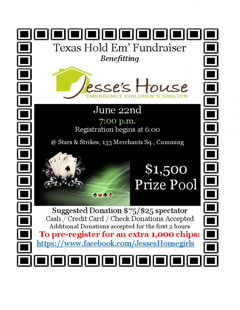 Jesse's House Charity - Stars and Strikes at 5thstreetpoker.com
